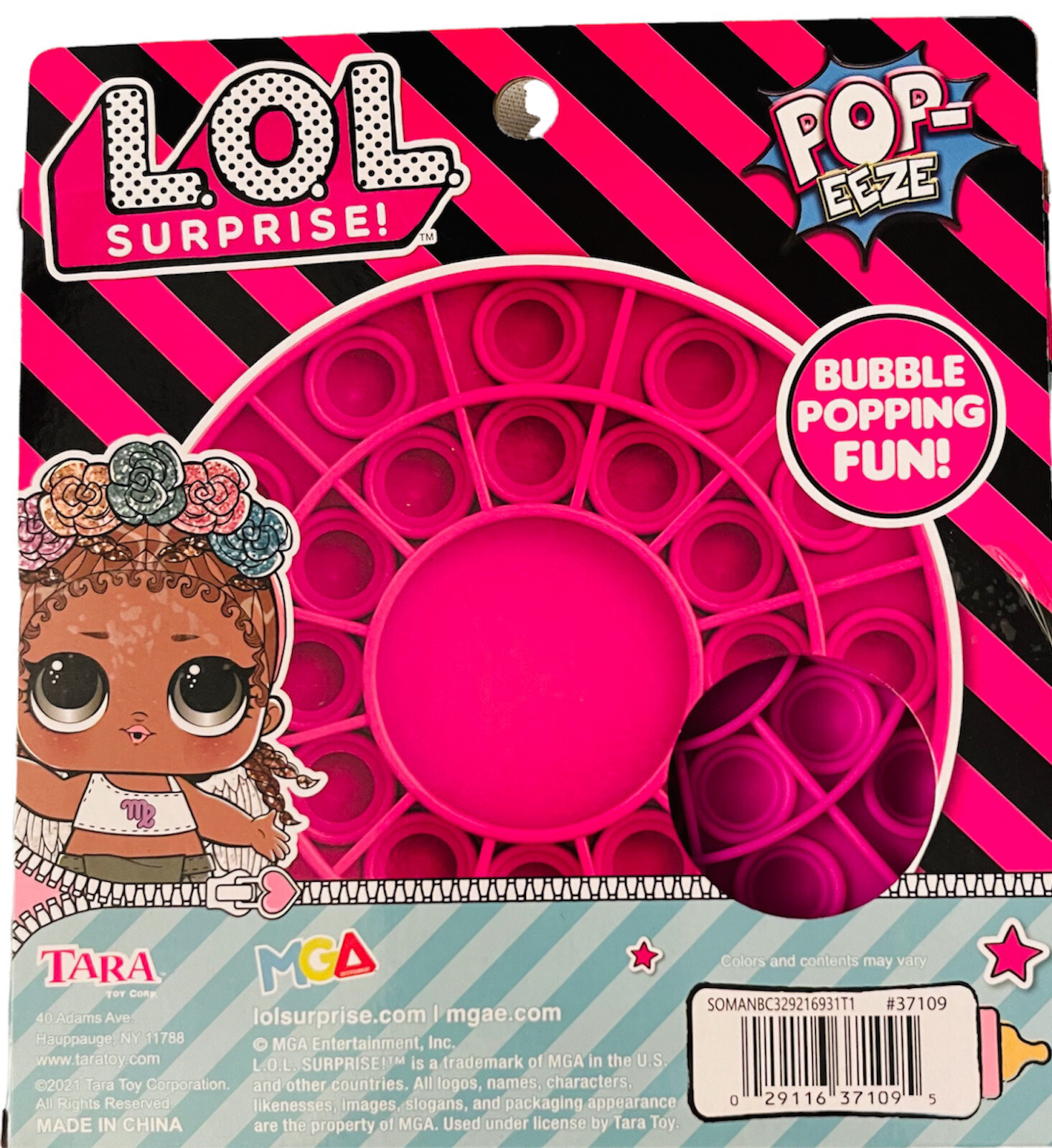 LOL SURPRISE! FIDGET POPPER HOT PINK POP-EEZE BUBBLE POPPING FUN TARA MGA AGE 3+