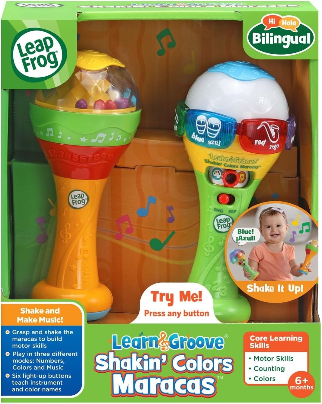 Shakin’ Colors Maracas Set for Early Development and Motor Skills Training