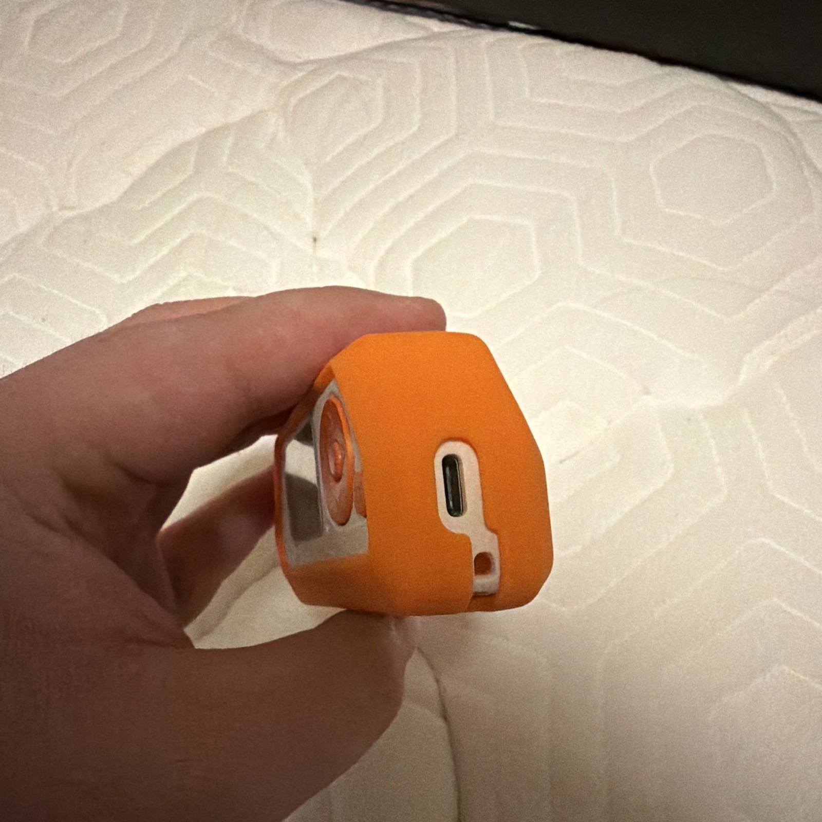 Orange Electronic Learning Remote-Style Device w/ Screen & Buttons