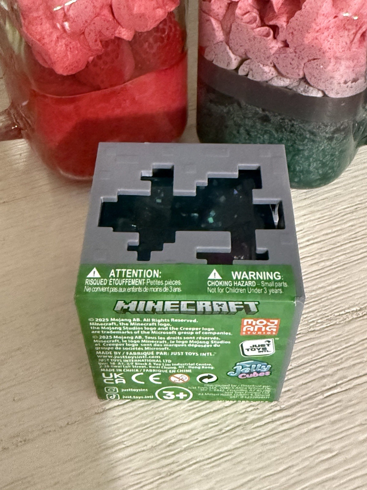 New MINECRAFT JELLY CUBES – RARE Teal Viral Squishy Nee Doh Ish Type Fidget