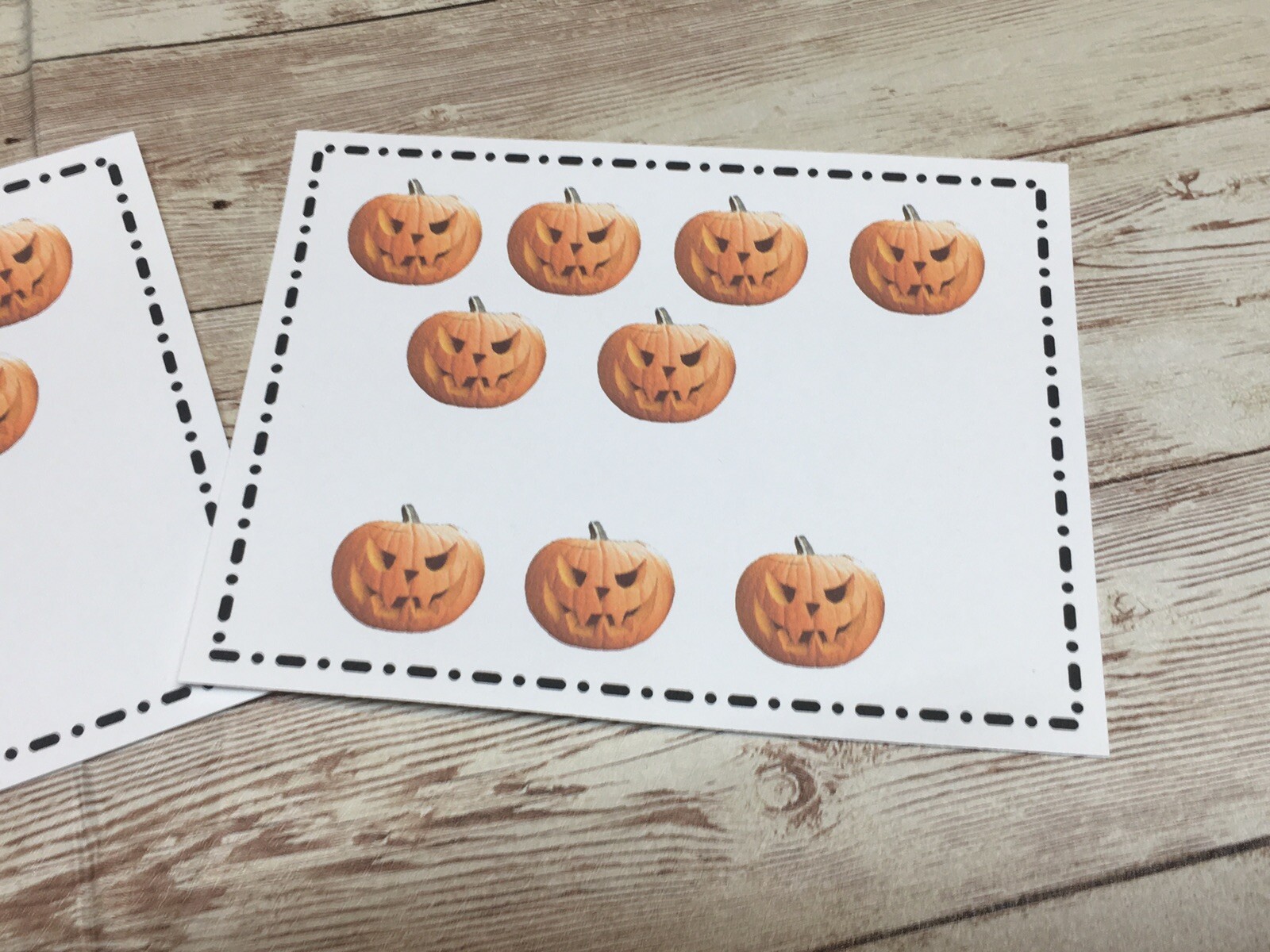 Pumpkin Count – Cards for Learning Center 40 Cards- Teaching supplies
