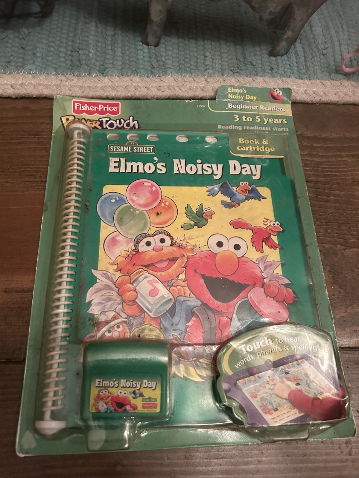 Fisher Price Sesame Street Elmo’s Noisy Day Power Touch Book and Cartridge New