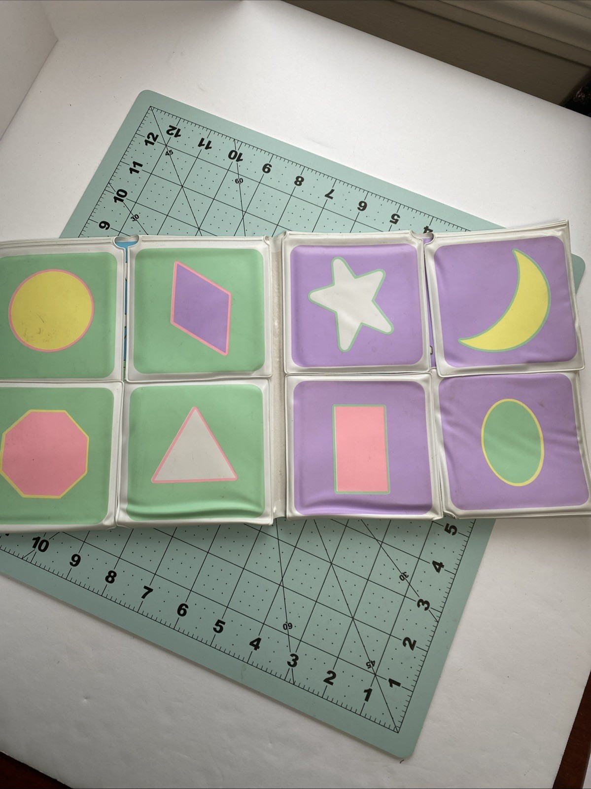 Vtg CPK Peek A Book Set Of 3 Soft Book Mats Letters Numbers Shapes/Colors 1987