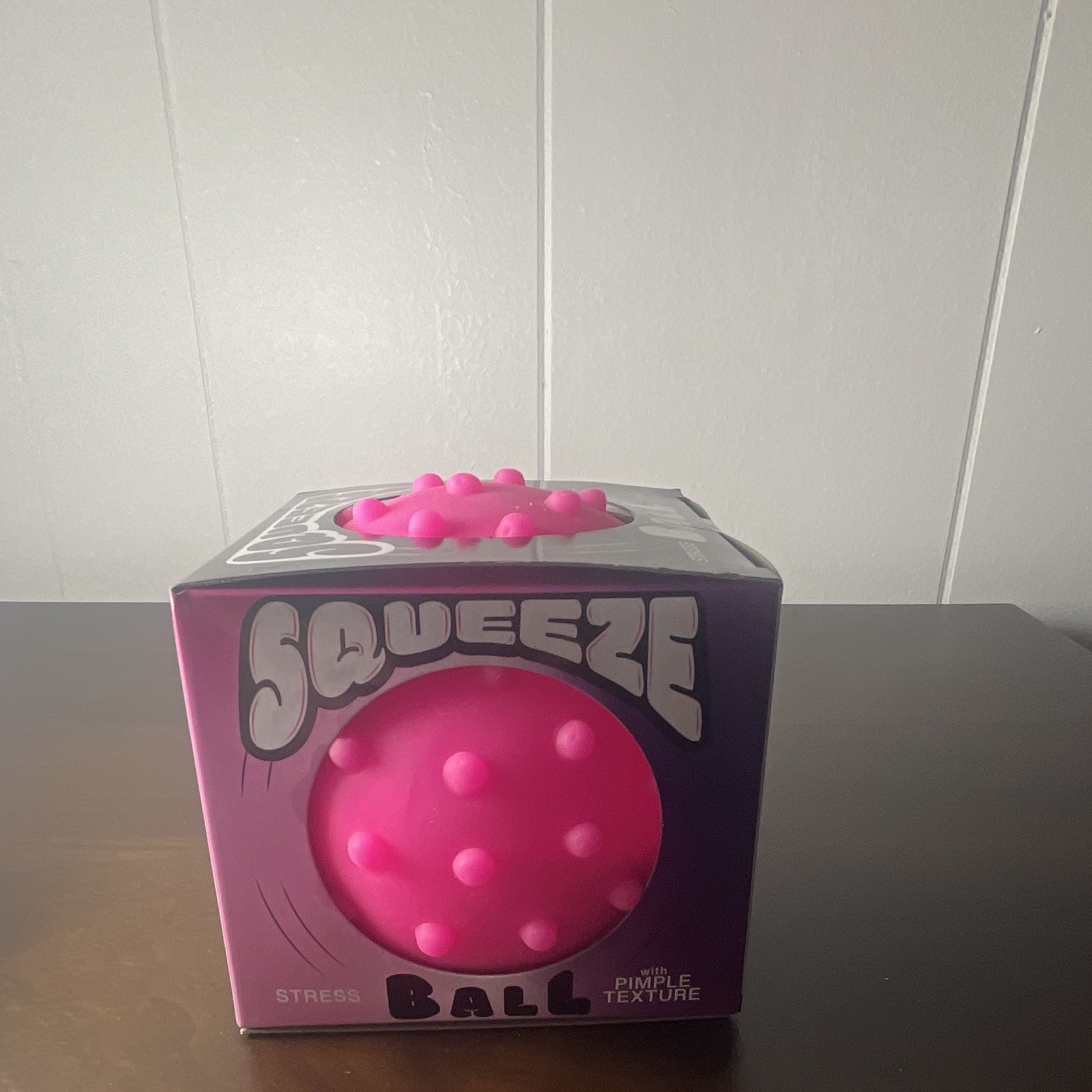 Neon Pimple Pimple Texture Squeeze Stress Ball, Pink, Ages 3-4 Years