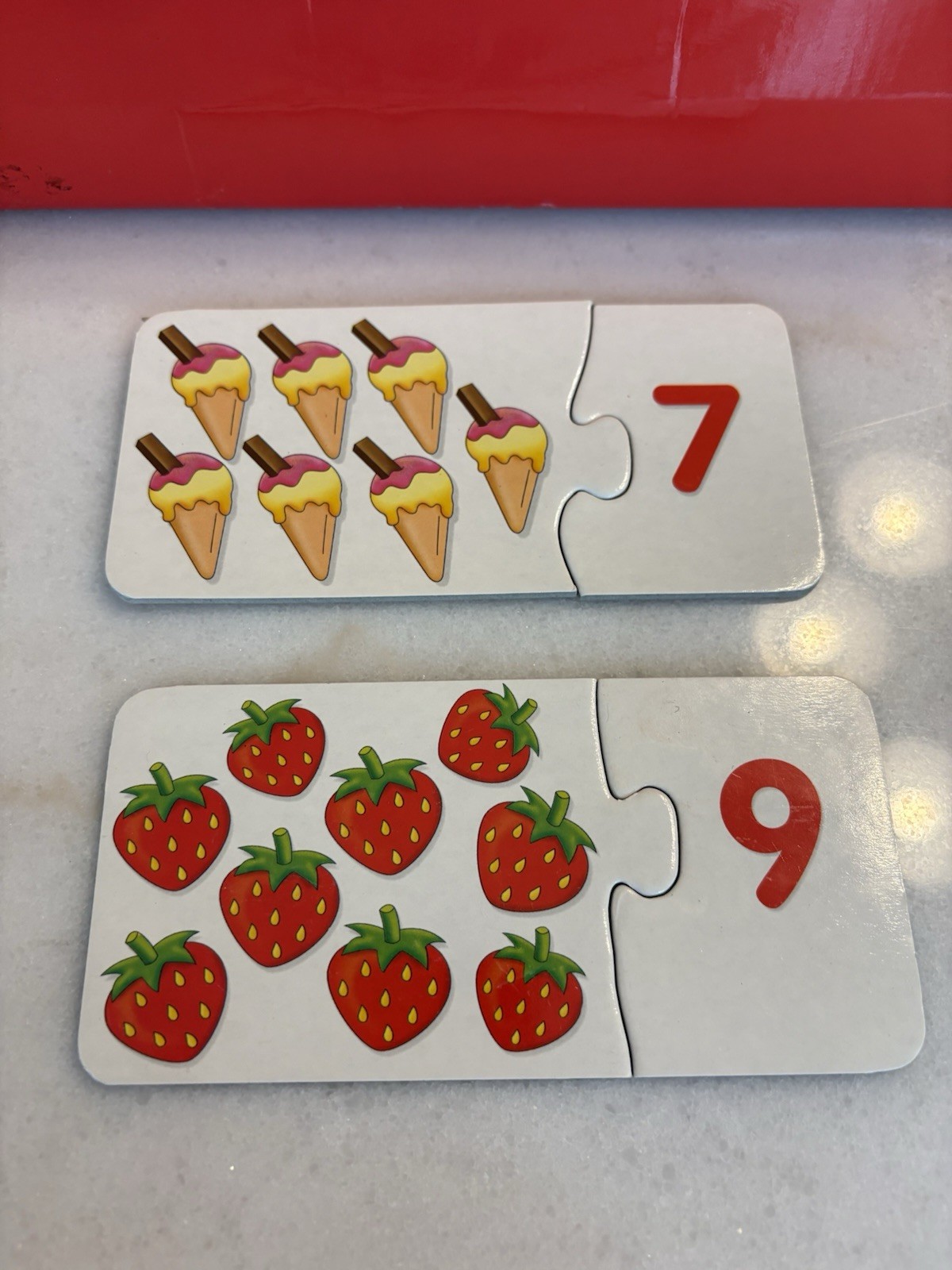 The Learning Journey Match It! Math 1-2-3 Mis Primeros Numeros 30 Puzzle Pairs
