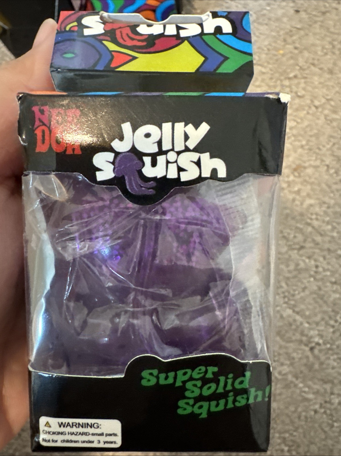 Purple Jelly Squish Viral Toy New! Fast Shipping! Purple with glitter NIB
