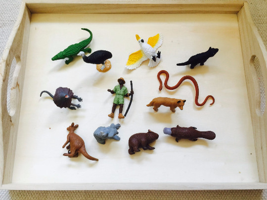 Montessori Knowing Australia 3 Parts Cards with Miniatures