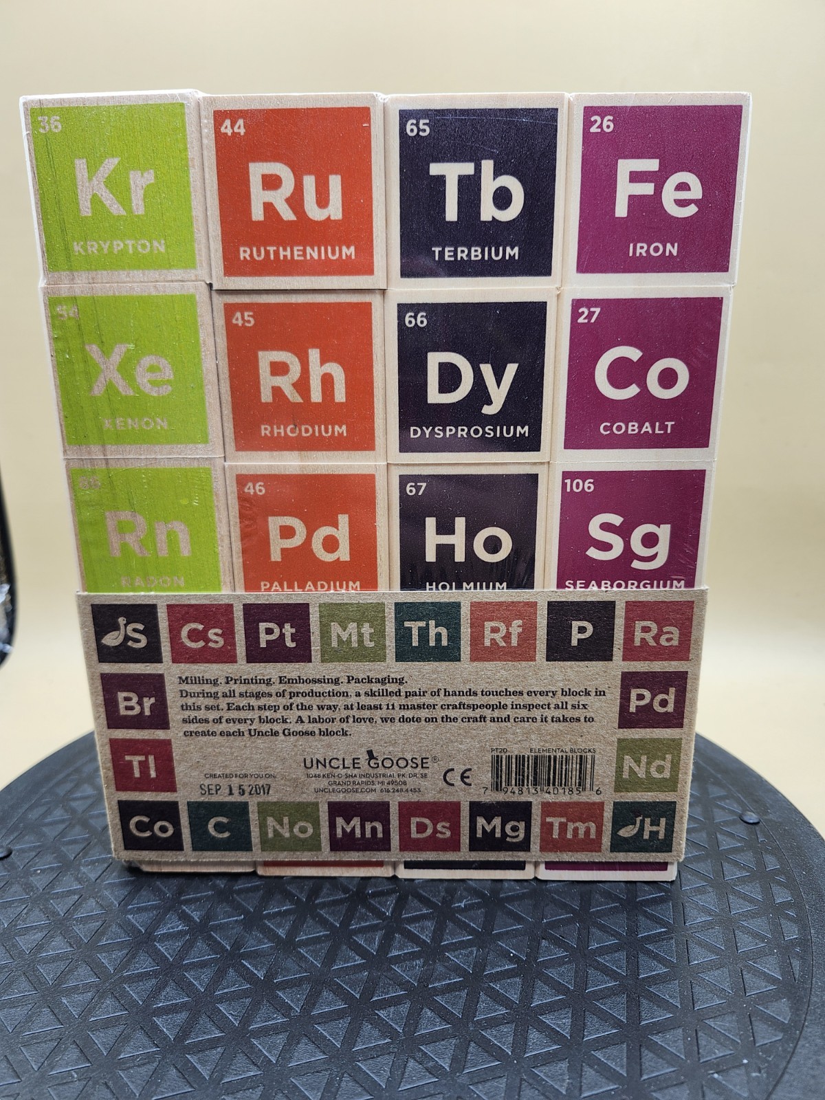 UNCLE GOOSE ELEMENTAL BLOCKS PERIODIC TABLE BLOCKS MADE IN THE USA NEW!
