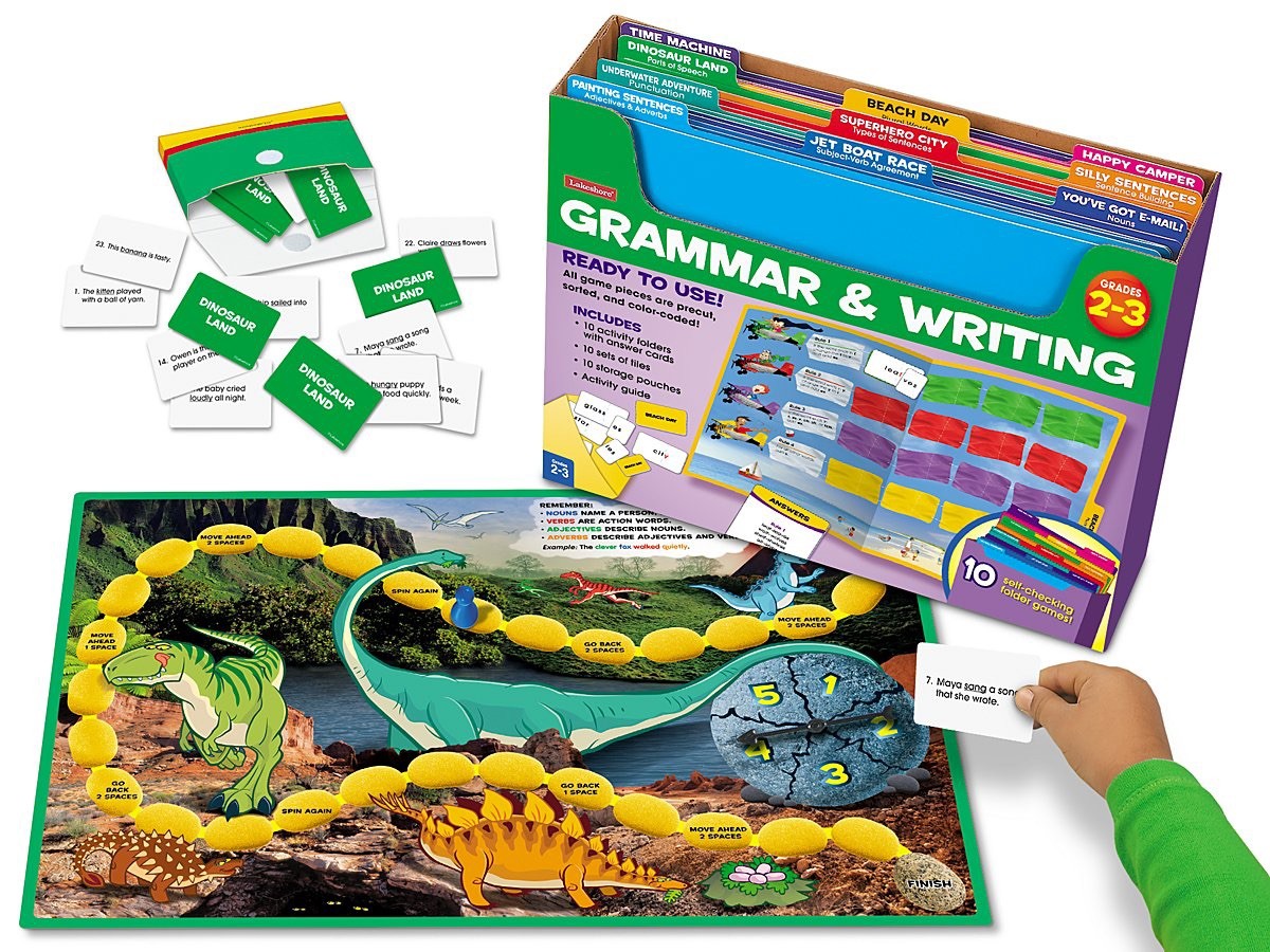 Lakeshore Grammar & Writing Elementary Folder Games Grades 2-3
