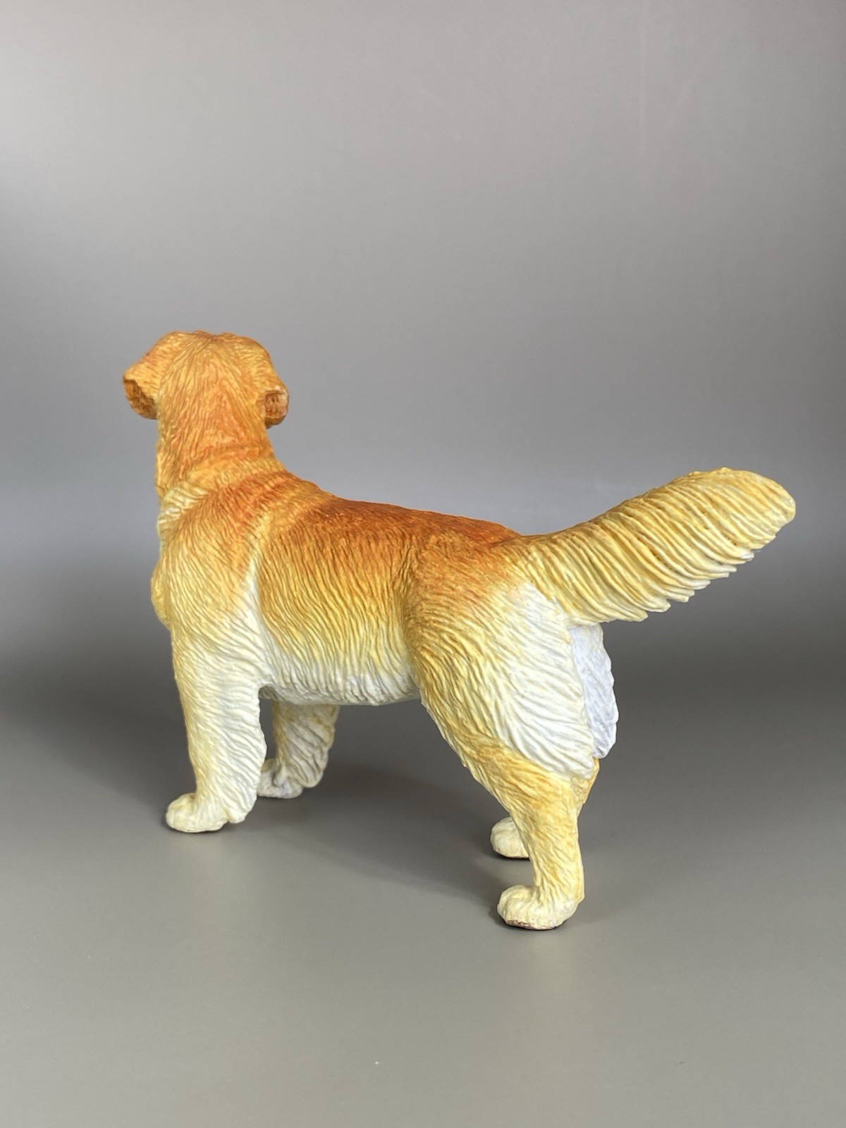 OOAK Custom Schleich Safari Ltd Golden Retriever Dog Plastic Toy Animal Figurine