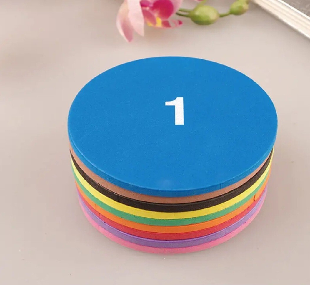 51pcs Montessori Math Fractions Learning Aid Circular Tool Colorful Tool