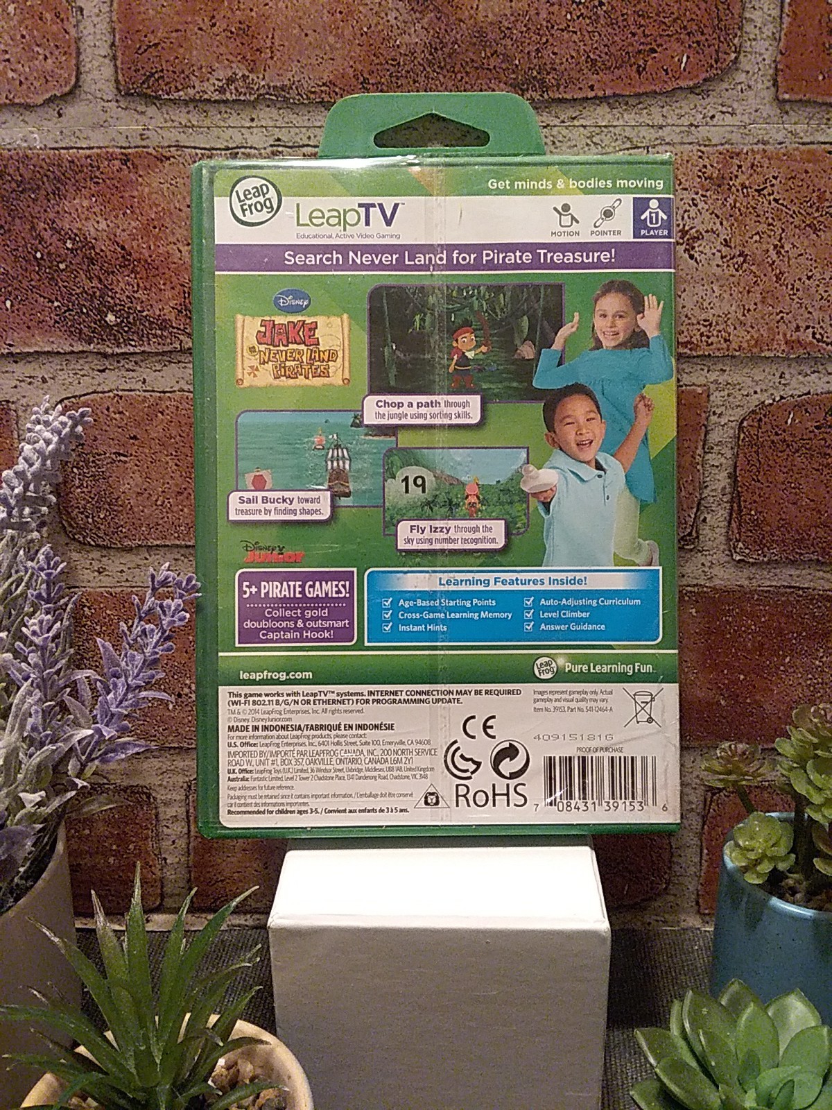 2014 Leap Frog LeapTV Video Game Disney Jake Neverland Pirates Mathematics NEW!