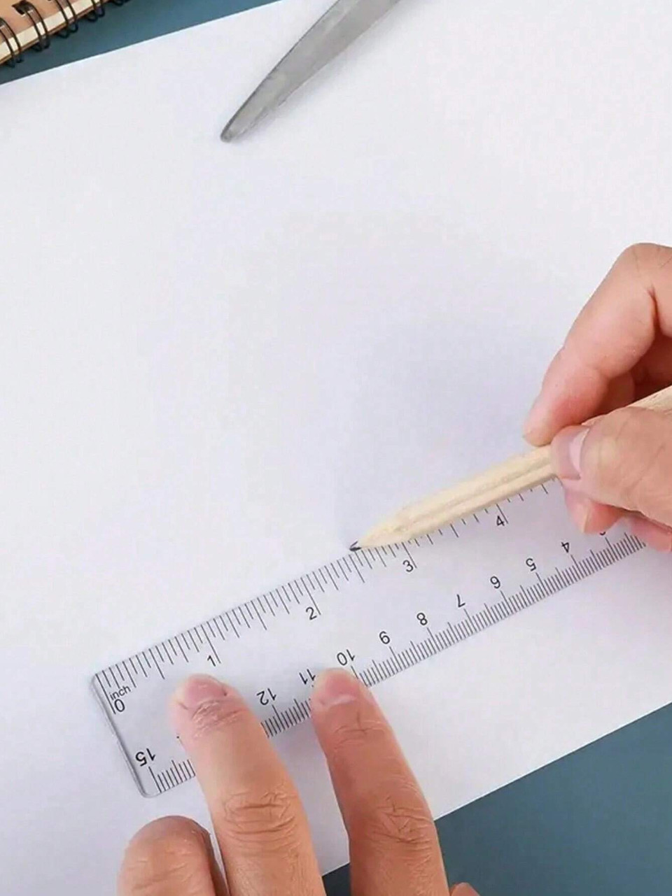30PCS 15cm Clear Plastic Ruler Transparent Measuring Tool School Office Supplies