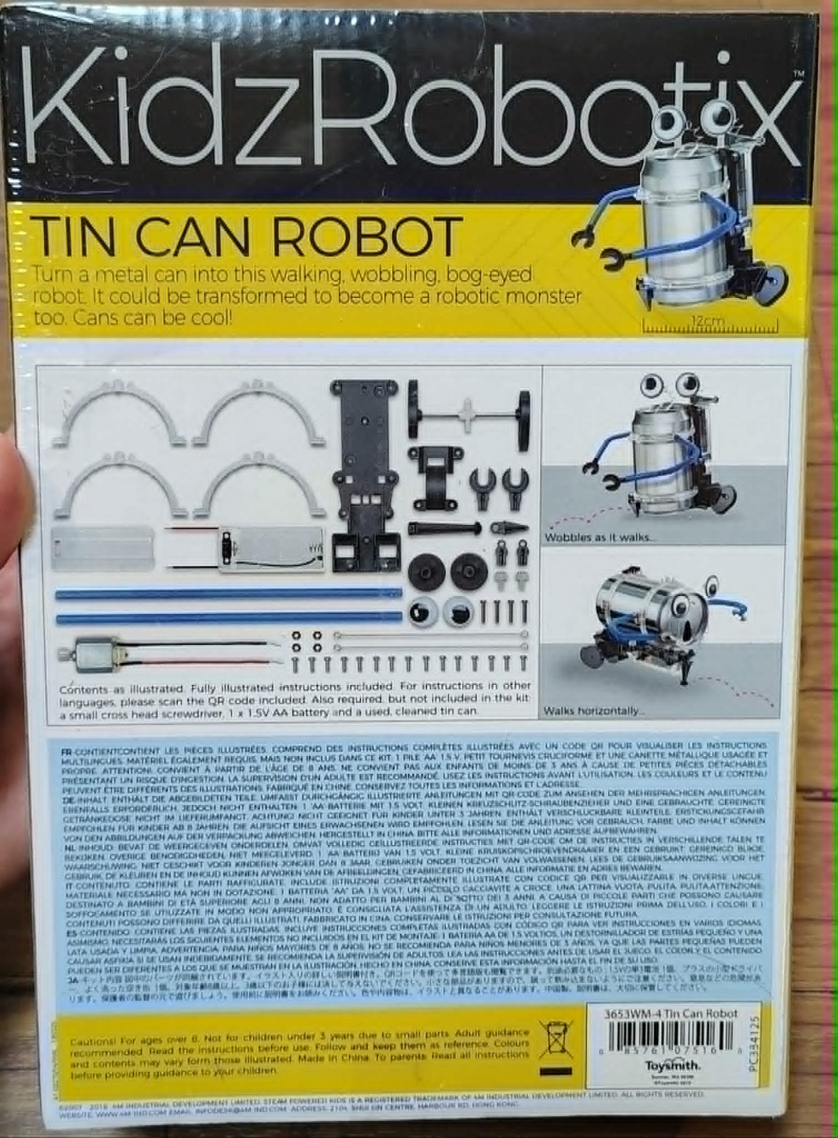 4M Toysmith, KidzRobotix Tin Can Robot, DIY Science Kits STEM Powered Kids