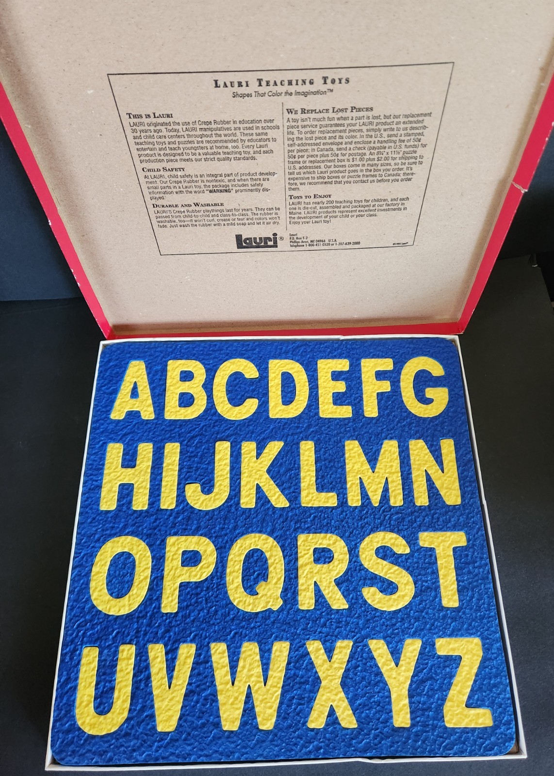 1979 Lauri A TO Z Panel L.C. 2306 Lauri’s Teaching Toys retro vintage