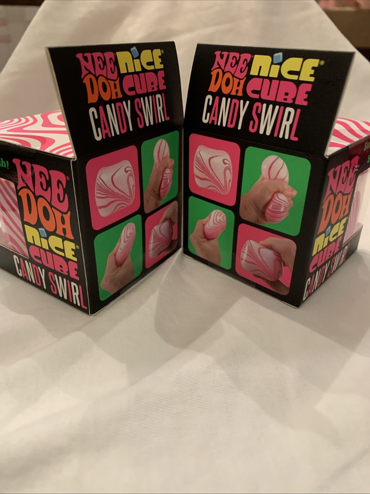 Needoh Nice Cube Candy Swirl SET of 2
