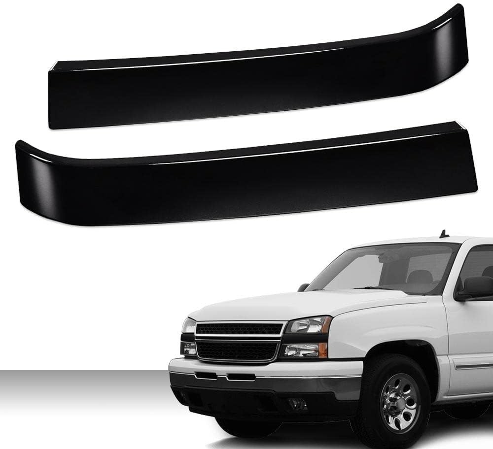 03-07 Chevy Silverado 1500 2500 3500 Grille Trim Set Left Right Pair Black