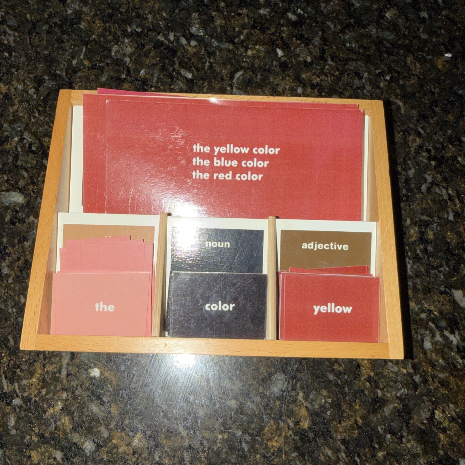 Montessori Grammar Box Adjectives Nouns Articles Parts Of Speech Homeschool