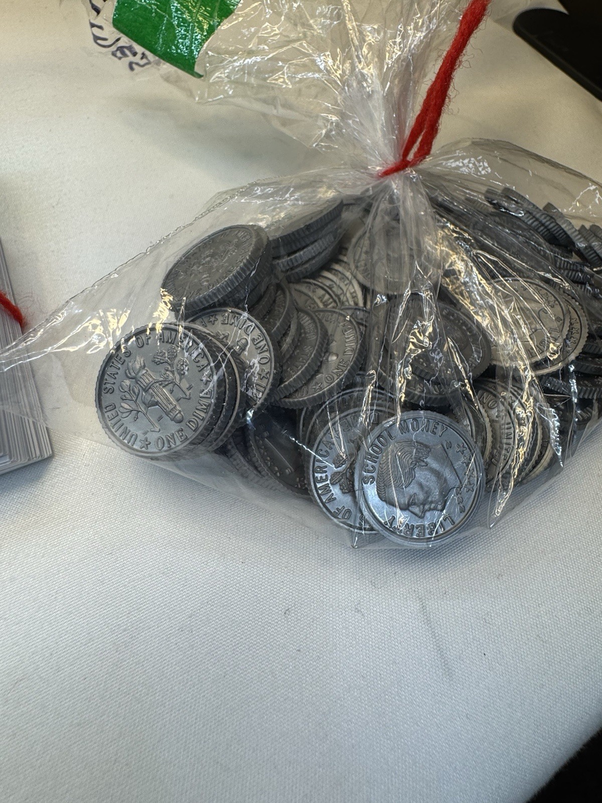 Huge Lot 2800 pcs – School Play Money Bills & Plastic Coins – Not Legal Tender