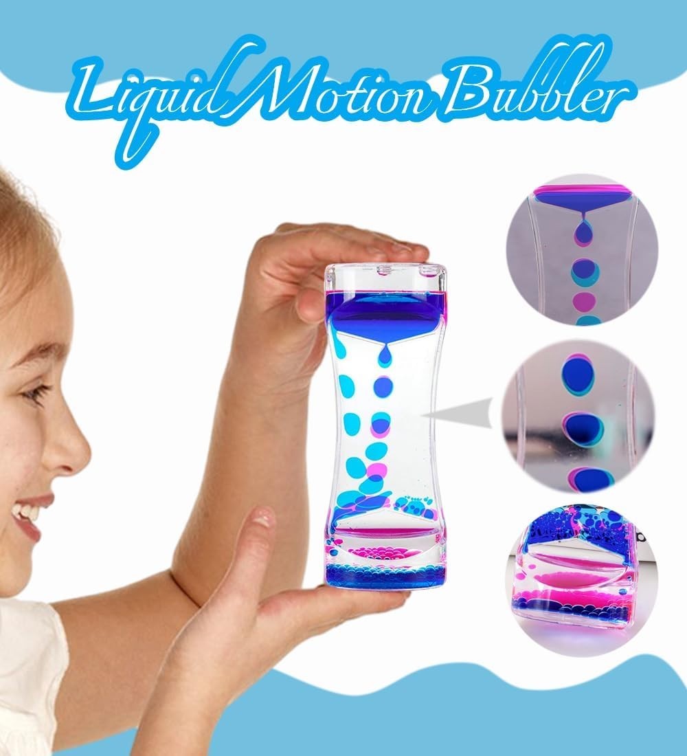 8 Pack Liquid Motion Bubblers for Stress Relief and Visual Stimulation Toys