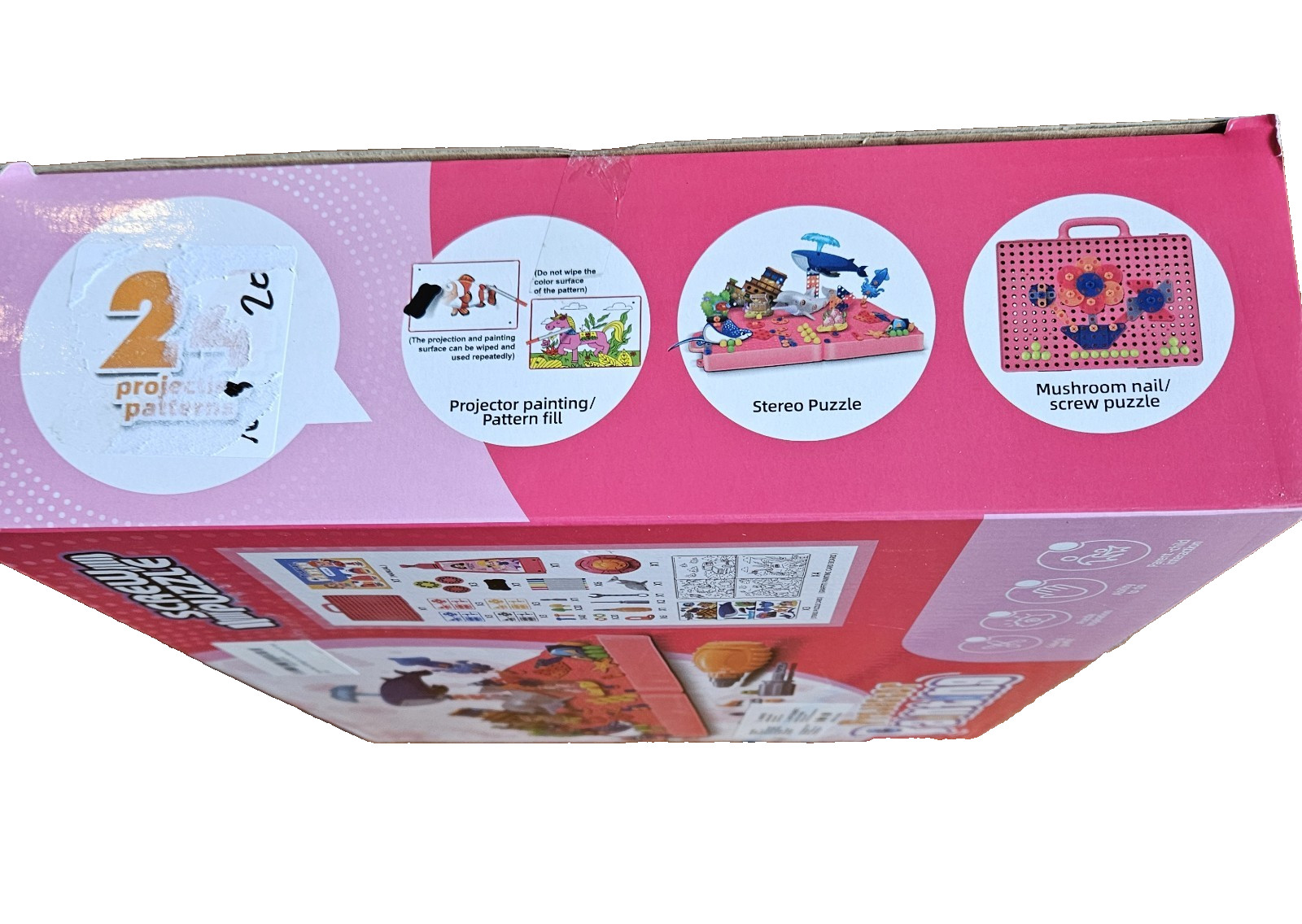 Kid’s 5 in 1 Drawing Projector Fun Graffiti Painting Screw Puzzle
