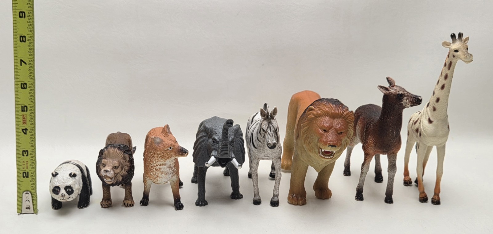 Large Safari Etc Plastic Zoo Animal Toy Lot Vintage Mixed Hard Figurine 2-8″