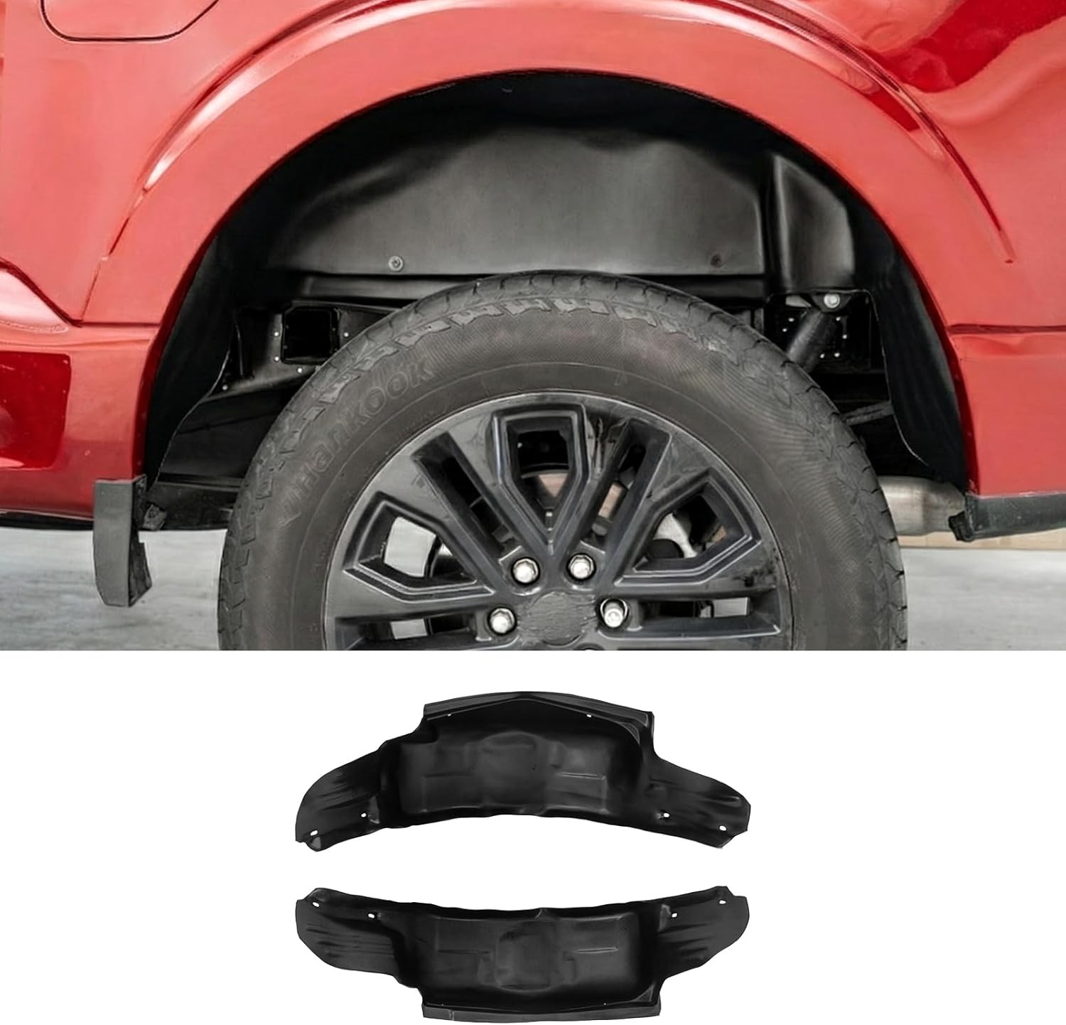 F150 Wheel Well Guards 2021-2025 No Drill Rear Liners