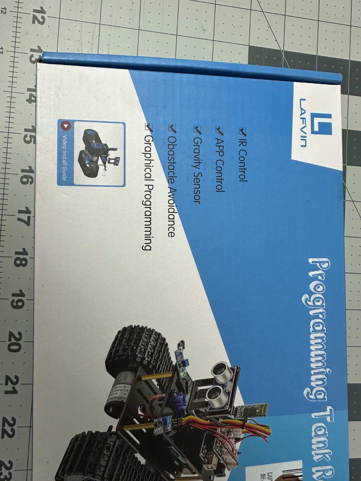 LAFVIN Programming Tank Smart Robot Car kit Support Mixly Blocks Coding/App C…