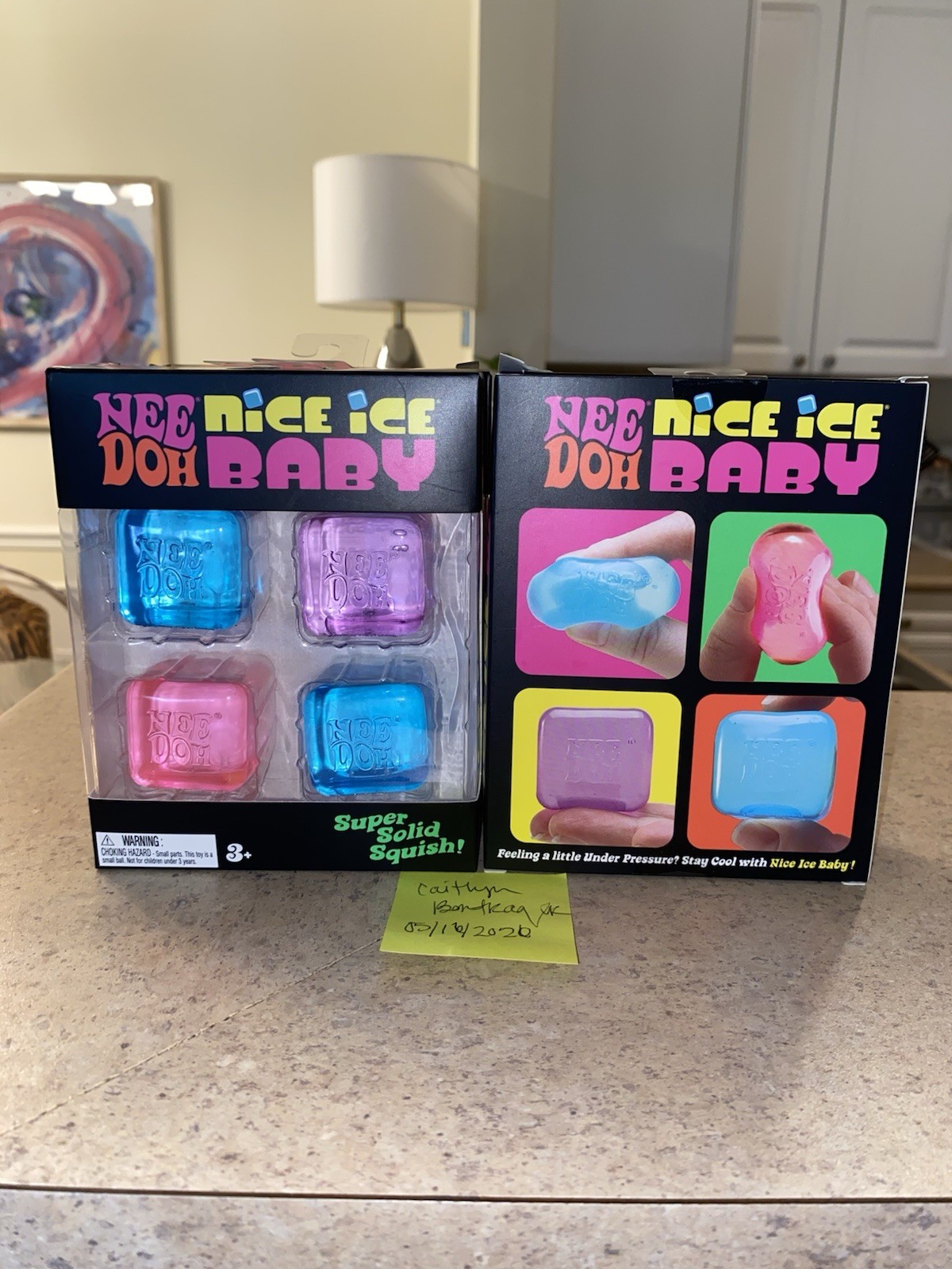 NeeDoh Nice Ice Baby Sensory Squish Cube Super Solid Stress Toy, Pack Of 4