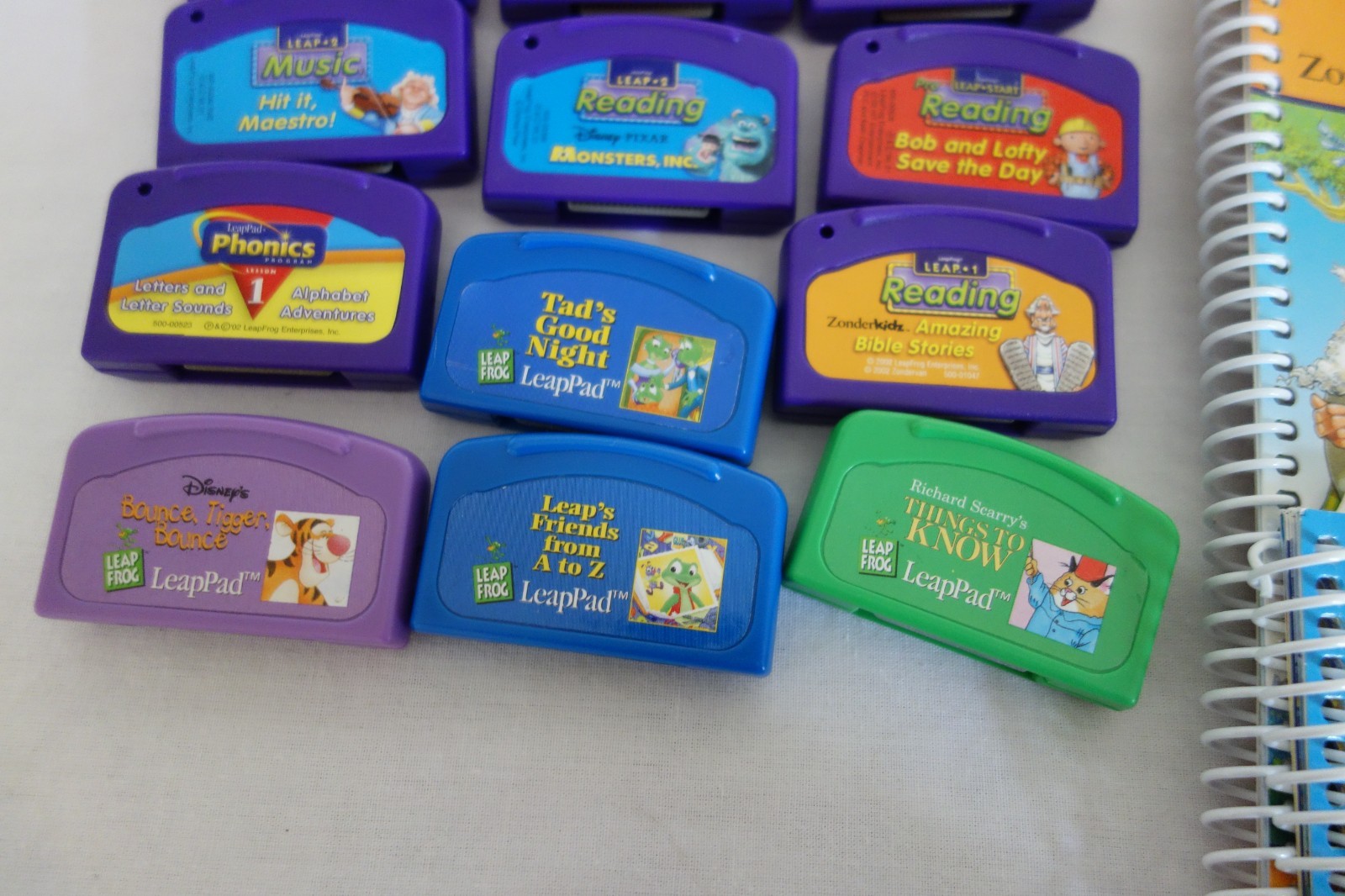 Lot Of 12 Books and Cartidges LeapFrog LeapStart Interactive Learning System