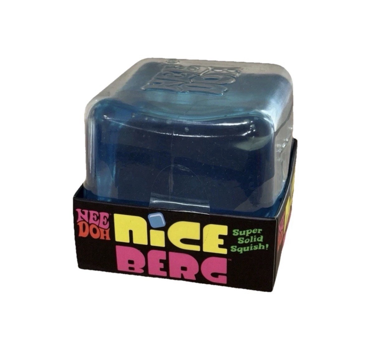 NeeDoh Nice Berg Blue XL Giant Nee Doh Niceberg Solid Squish Cube Brand New
