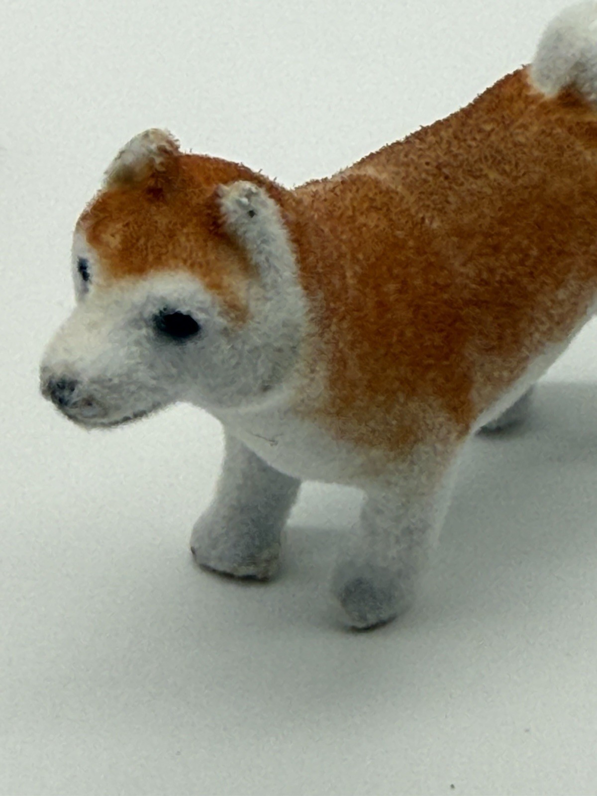 Miniature Dog Lot Toy Figures Flocked Shiba Inu Dalmation Corgi Collie Disney