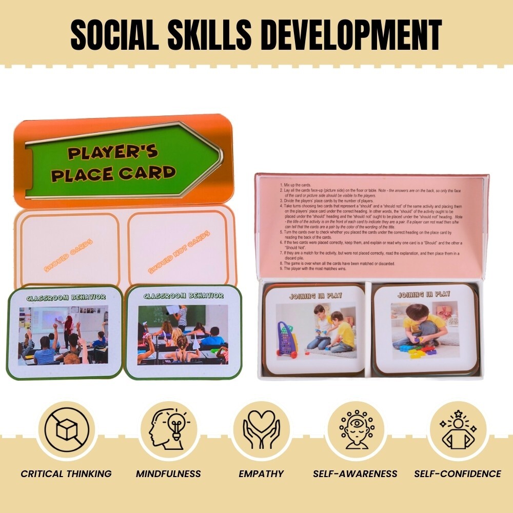 Social Skills Cards: Boost Social & Communication Skills; Autism; ADHD