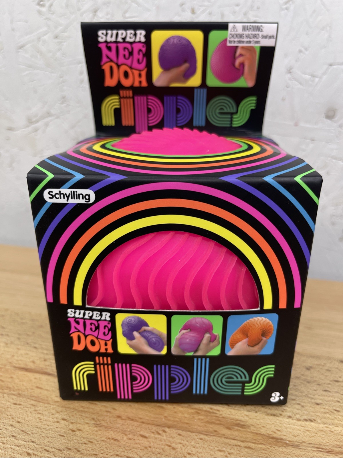 Schylling Super Nee Doh Ripples Tactile Squeeze Toy Pink Ages 3+