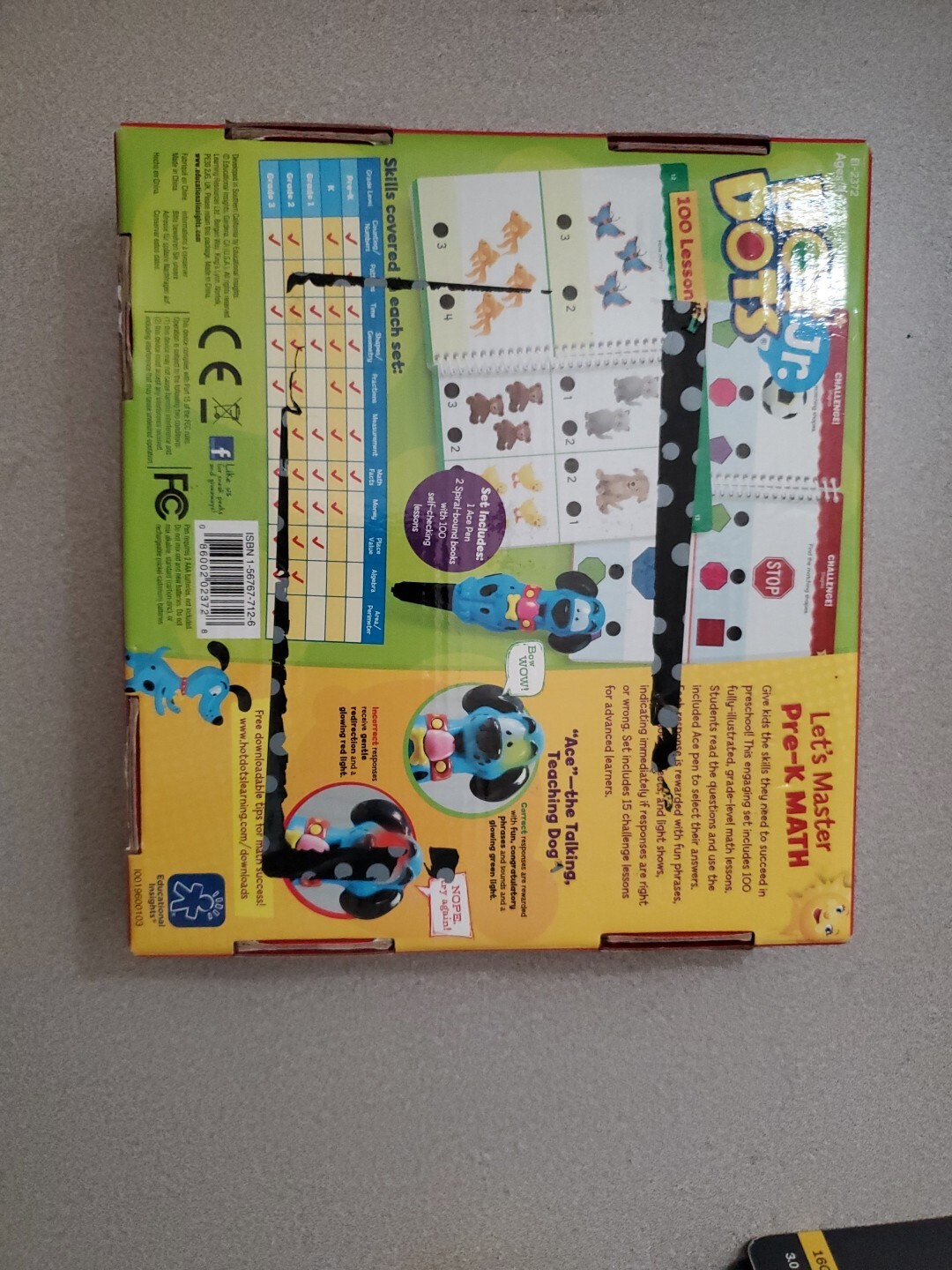 Hot Dots Let’s Master Math Pre-K Interactive Learning Ace Talking Teaching Pen