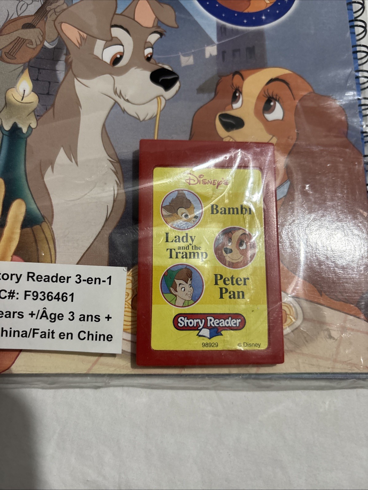 Story Reader 3 Books Disney Library Bambi Lady and the Tramp Peter Pan Kids NEW