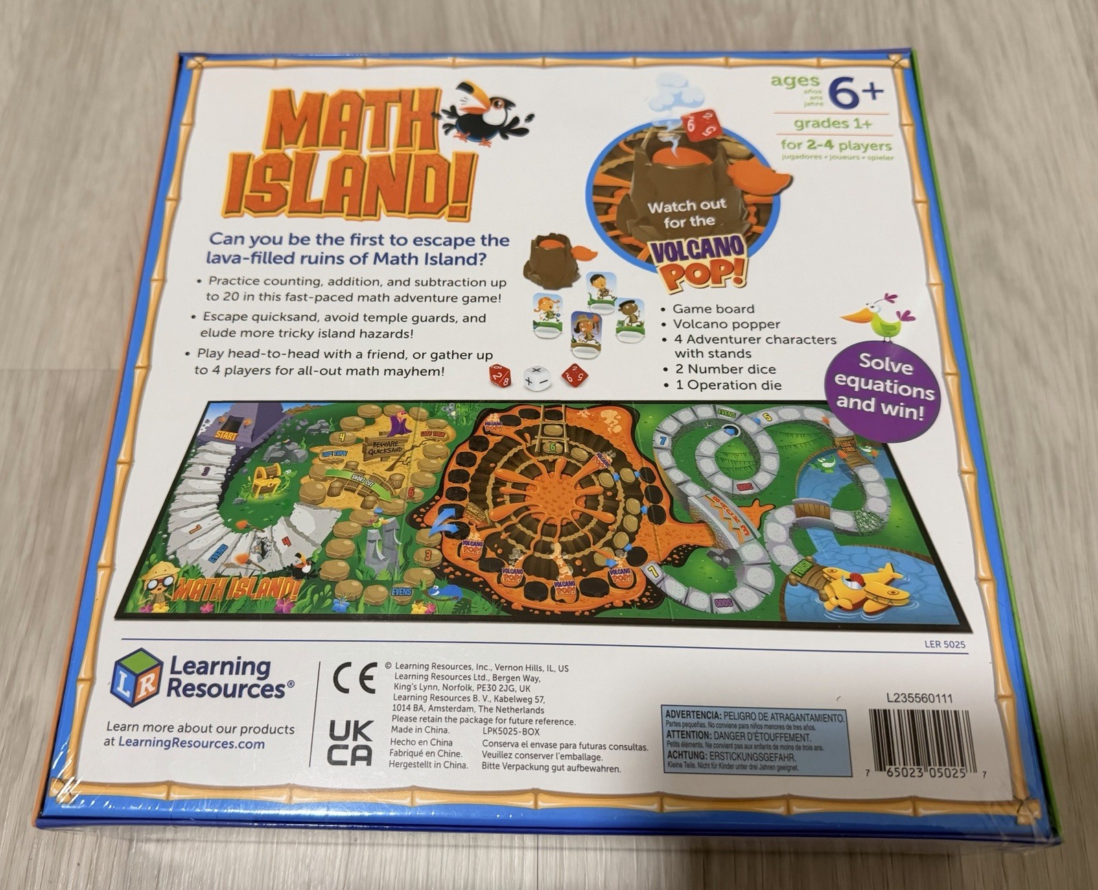 Learning Resources Math Island Addition And Subtraction Game Ages 6+ NEW SEALED
