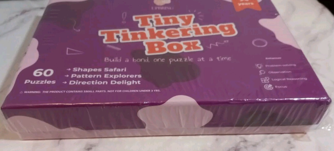 Upbring Tiny Tinkering Box For 3-6 years 60 Learning Puzzles New