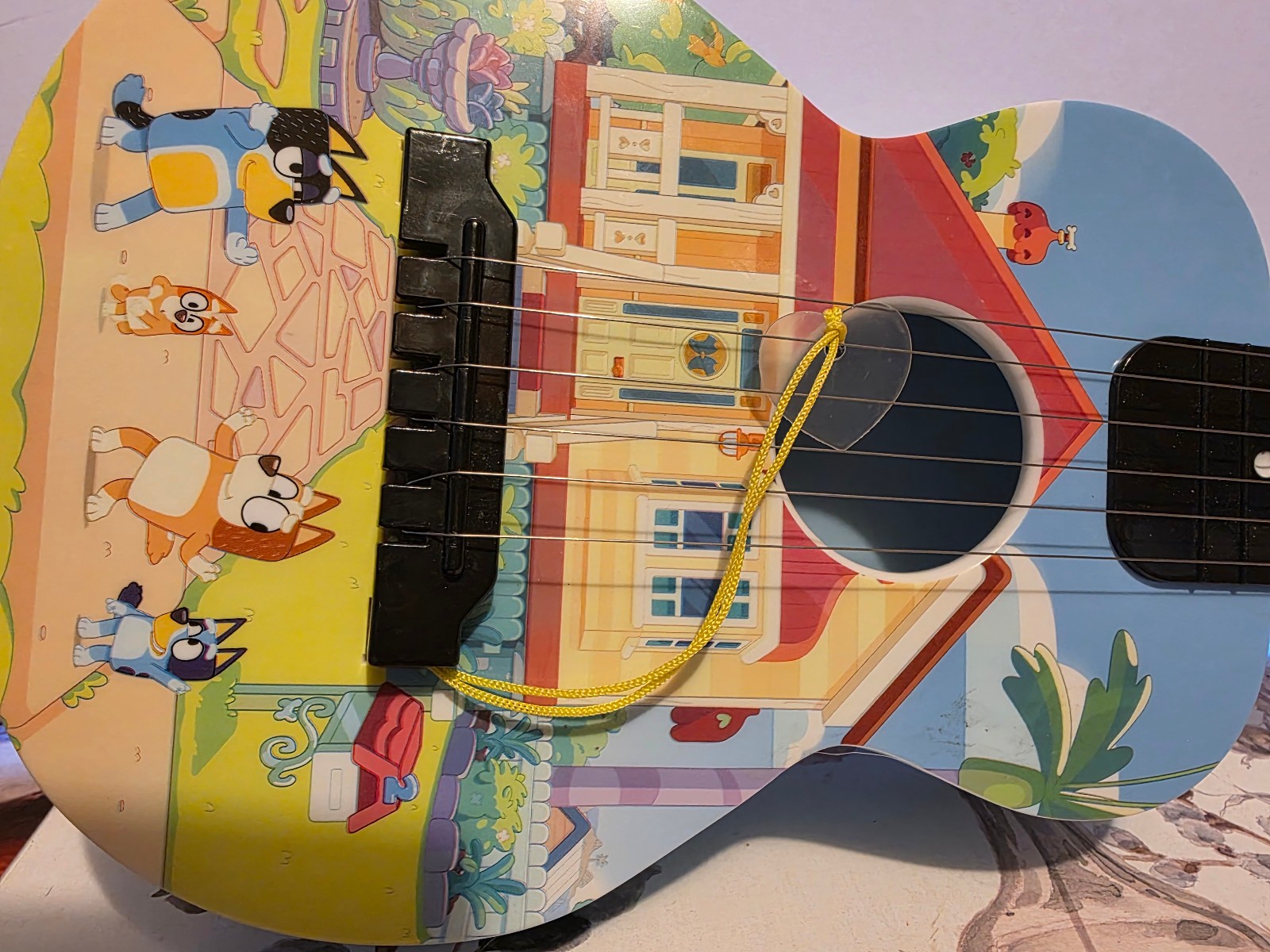 (Parts) Bluey 21″ Portable Kids Guitar, Small, Toy, Learn to Play for Toddlers