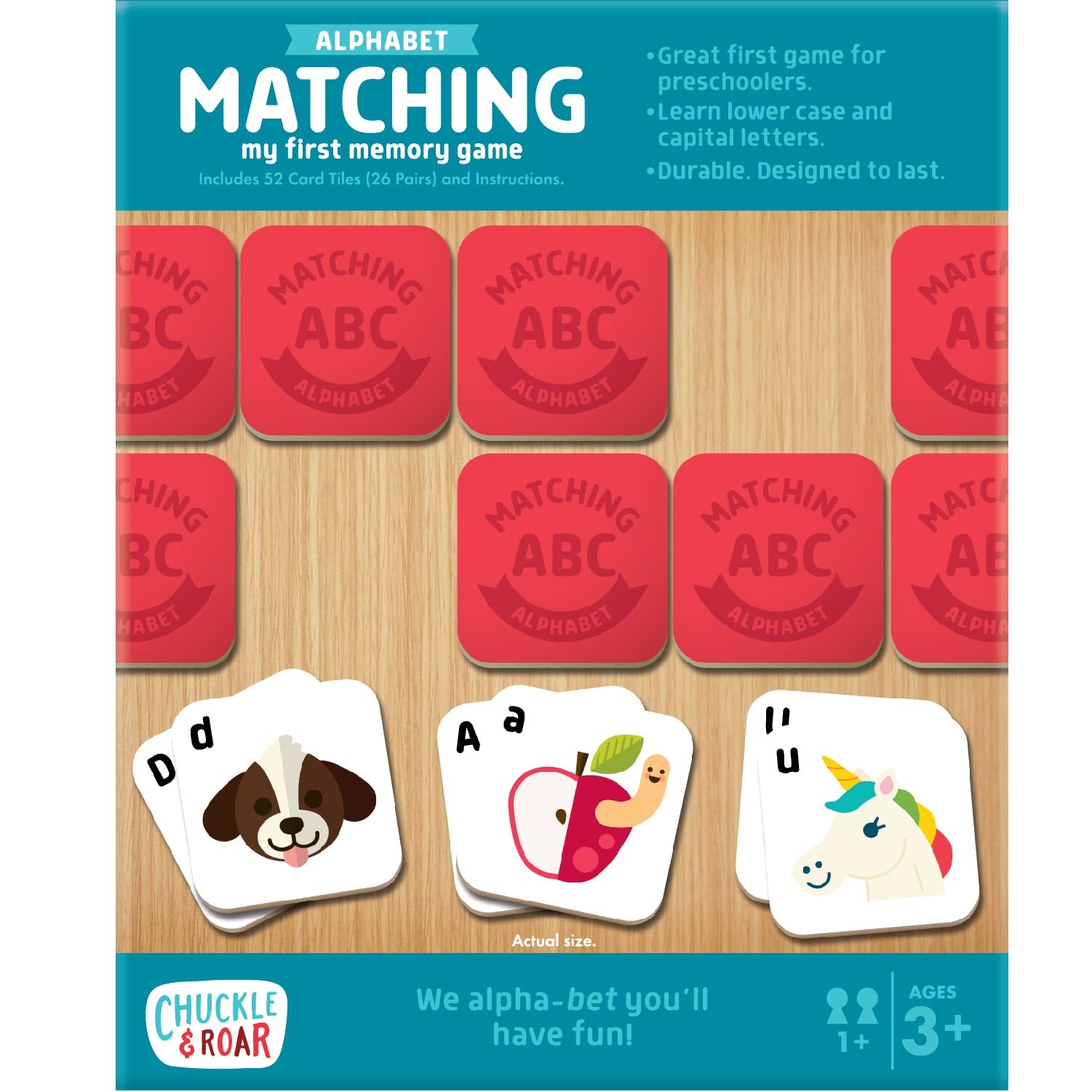 Chuckle & Roar Alphabet Matching 26.48 cm x 4.19 x 21.48 cm, Multicolor