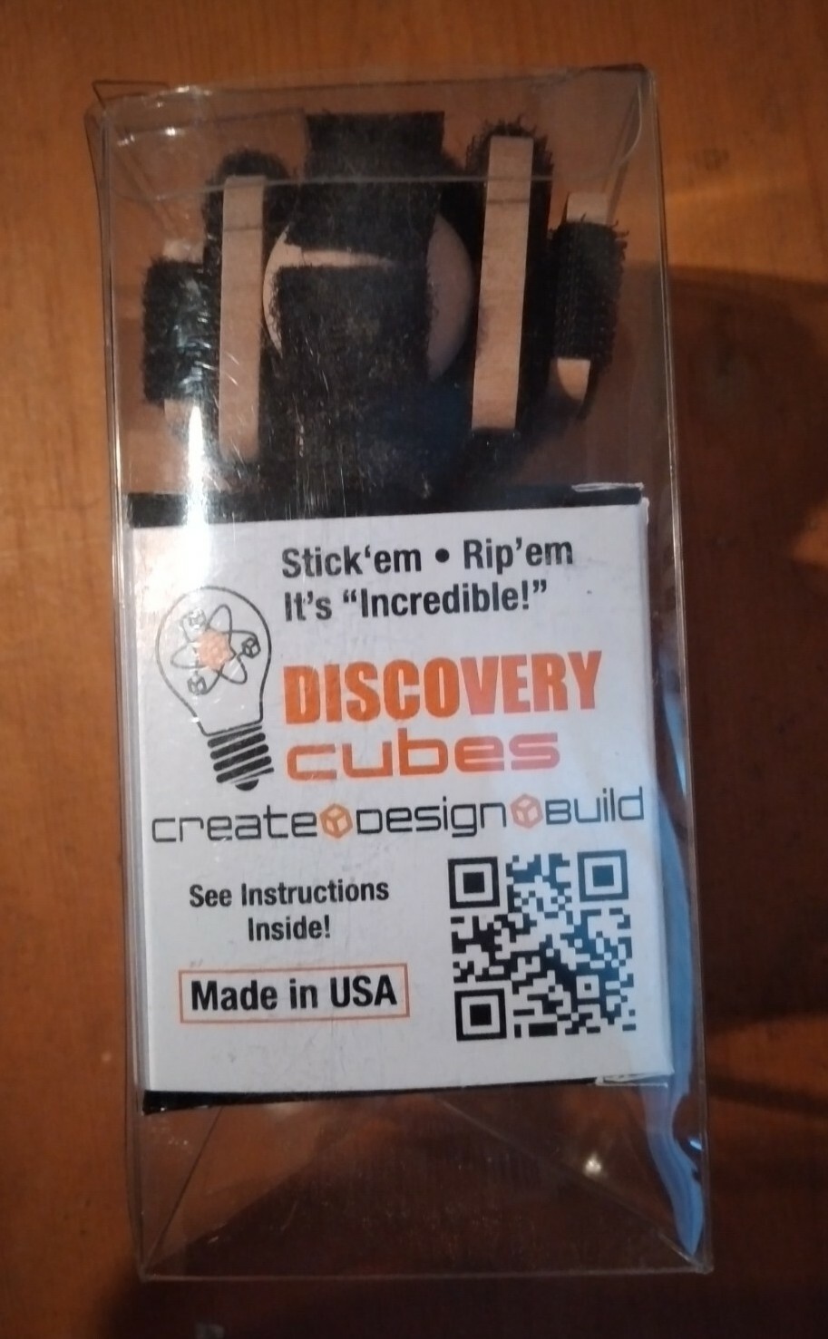 Zorbitz Discovery Cubes Fidget & Building Toy – Wood/Hook & Loop