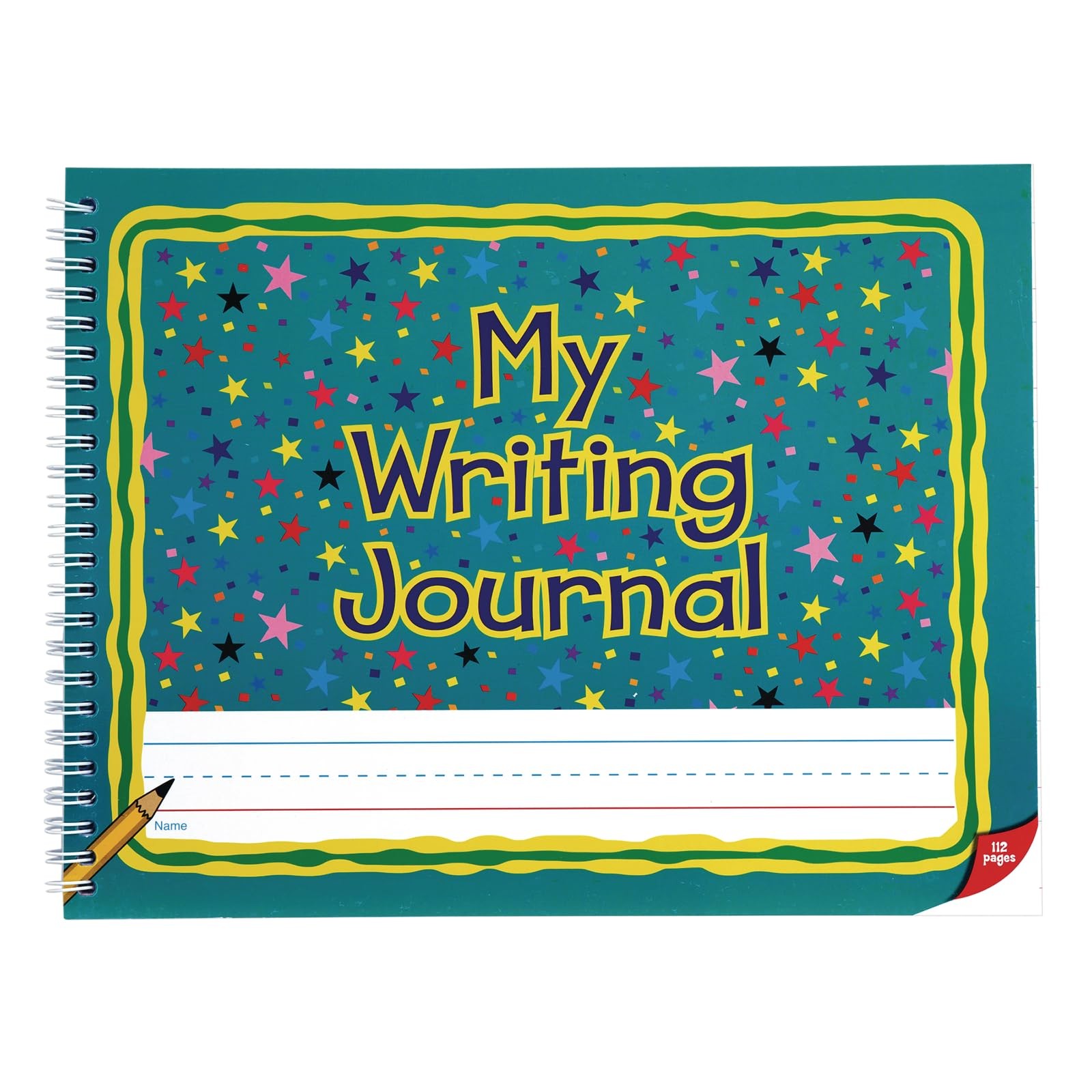 Really Good Stuff Deluxe Spiral Journals – Teal Star Cover – 1