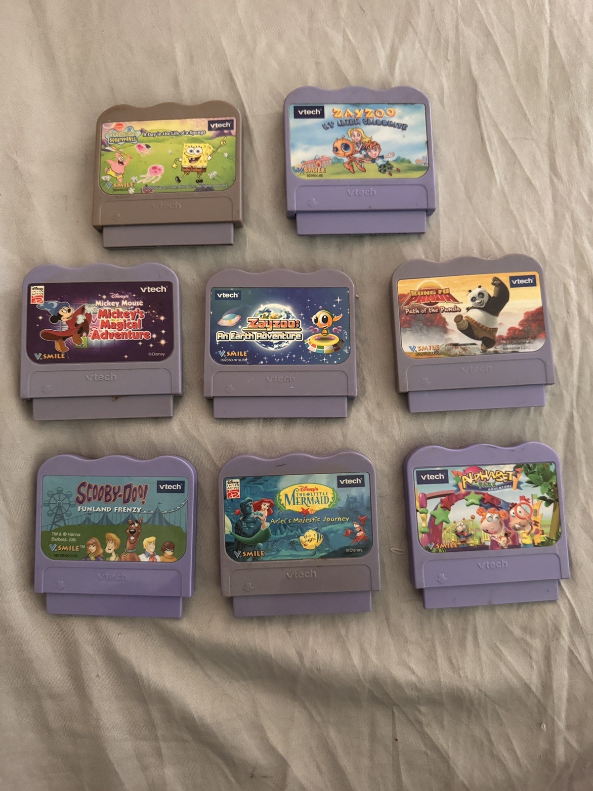 VTech V.Smile Game Lot Disney Scooby Doo SpongeBob Kung Fu Panda Zayzoo