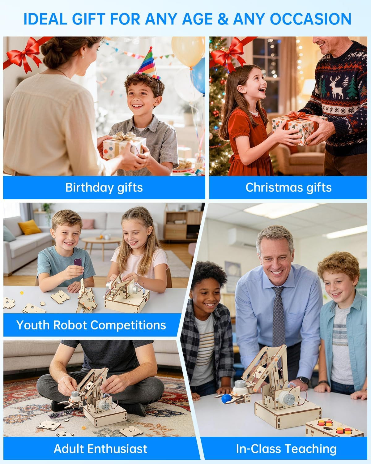Robot Arm Kits, Robotics for Kids Ages 8-12 14-16 STEM Toys, DIY Science Experim