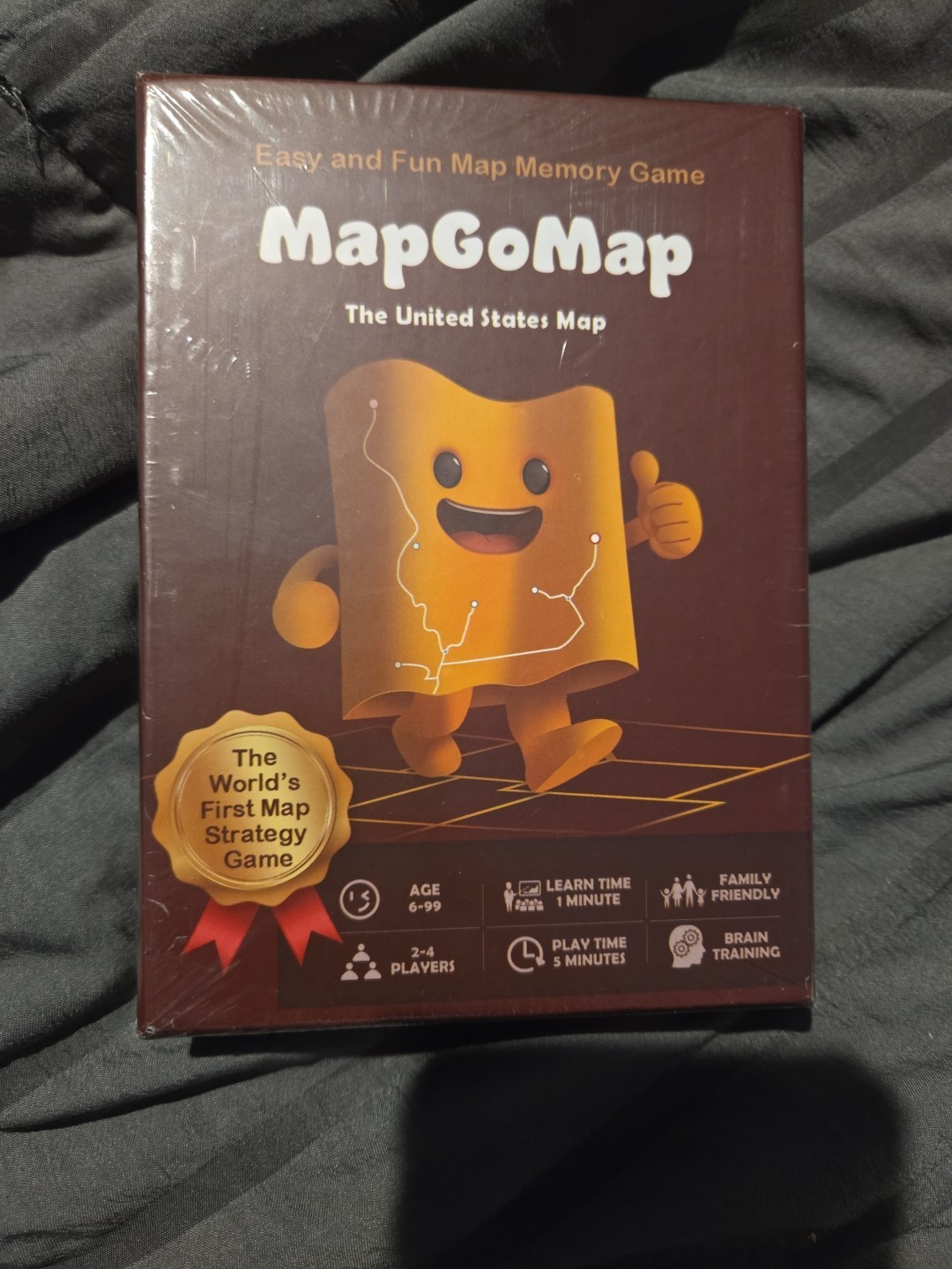 MapGoMap Map Memory Card Game USA Geography Learning Strategy Board Games Age 6+
