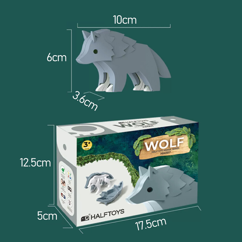 HALFTOYS 3D Forest Wildlife Assembly Toy Intellective Building Blocks ABS