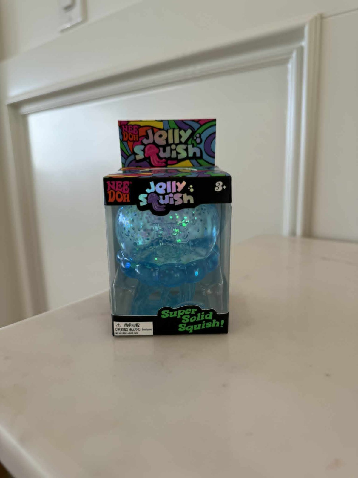 Nee Doh Jelly Squish Jellyfish Squeeze Toy, Blue, Authentic US Seller