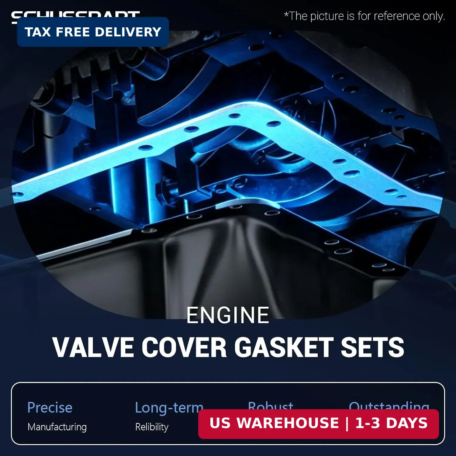 Engine Valve Cover Gasket Set 4.8L 5.3L 6.0L 6.2L V8 Compatible with Chevy Silve