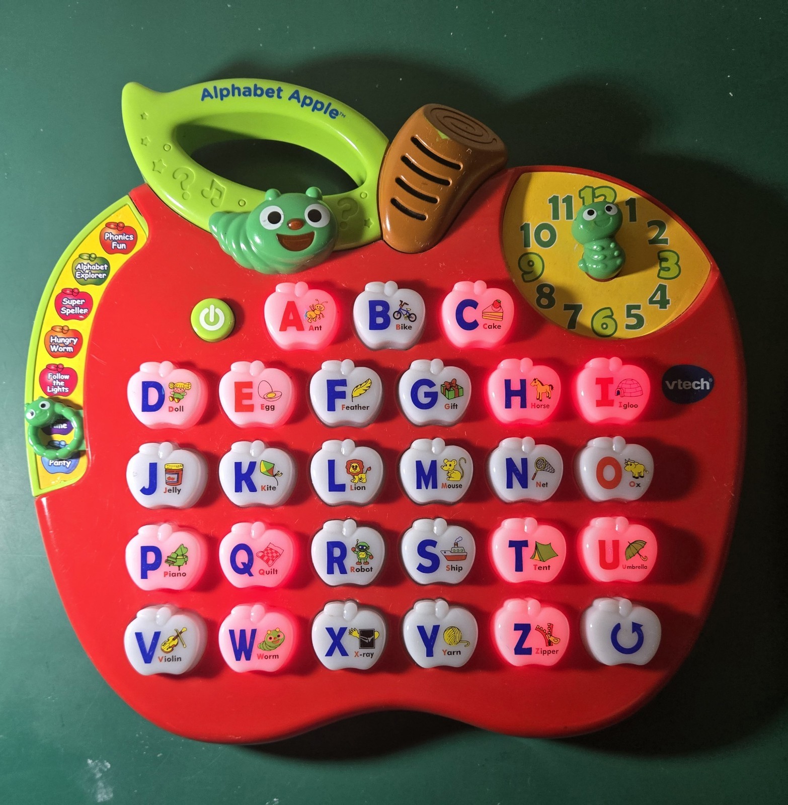 VTECH Alphabet Apple Talking Learning Toy Pre-owned