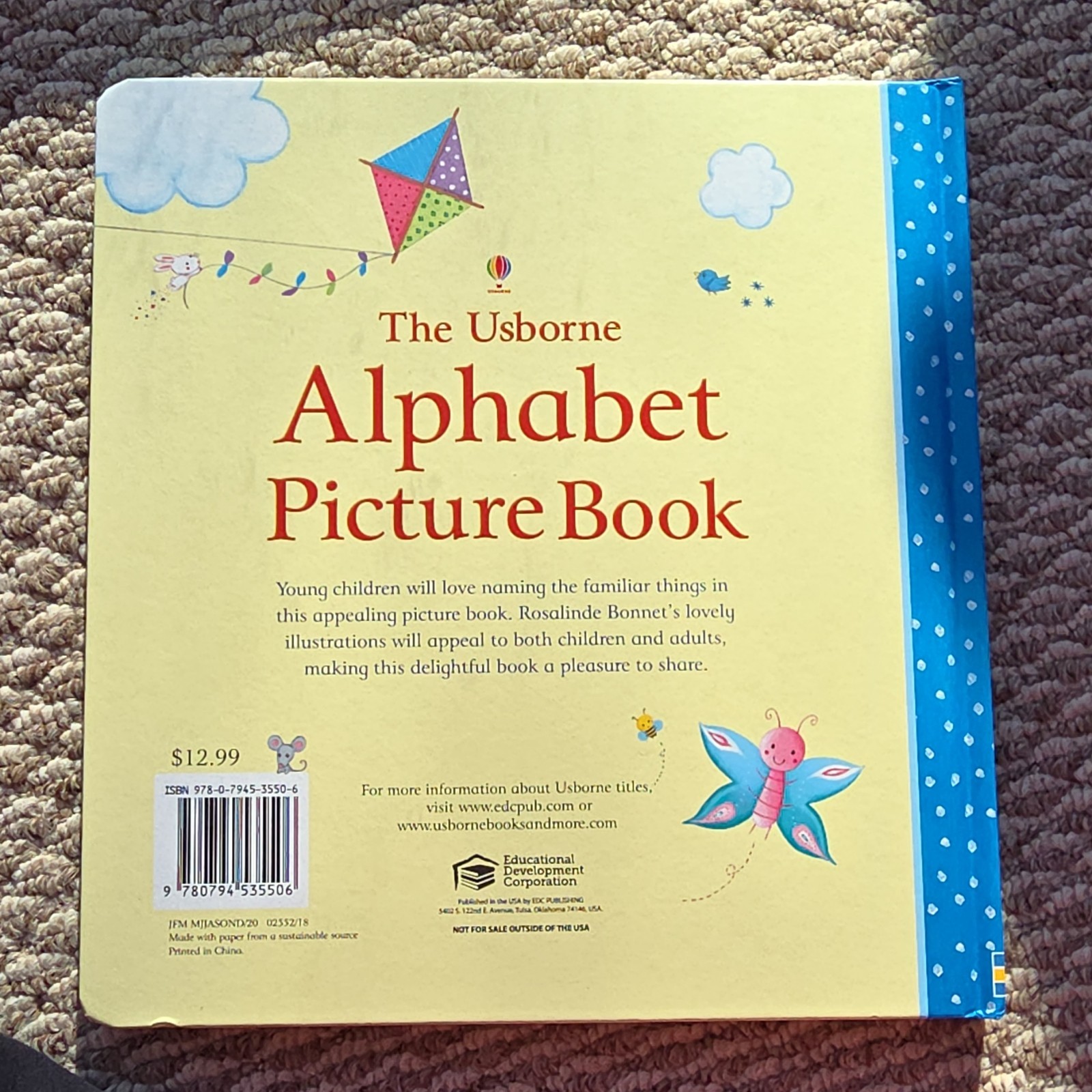 Usborne Alphabet Picture Book 2018 Preschool Educational Reading Ages 3-5